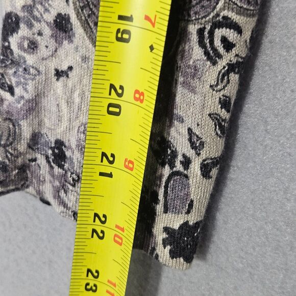 Y2K Oliver Goureau Silk Cashmere Sz M Crop Top Long Sleeve Paisley Top - Picture 6 of 8